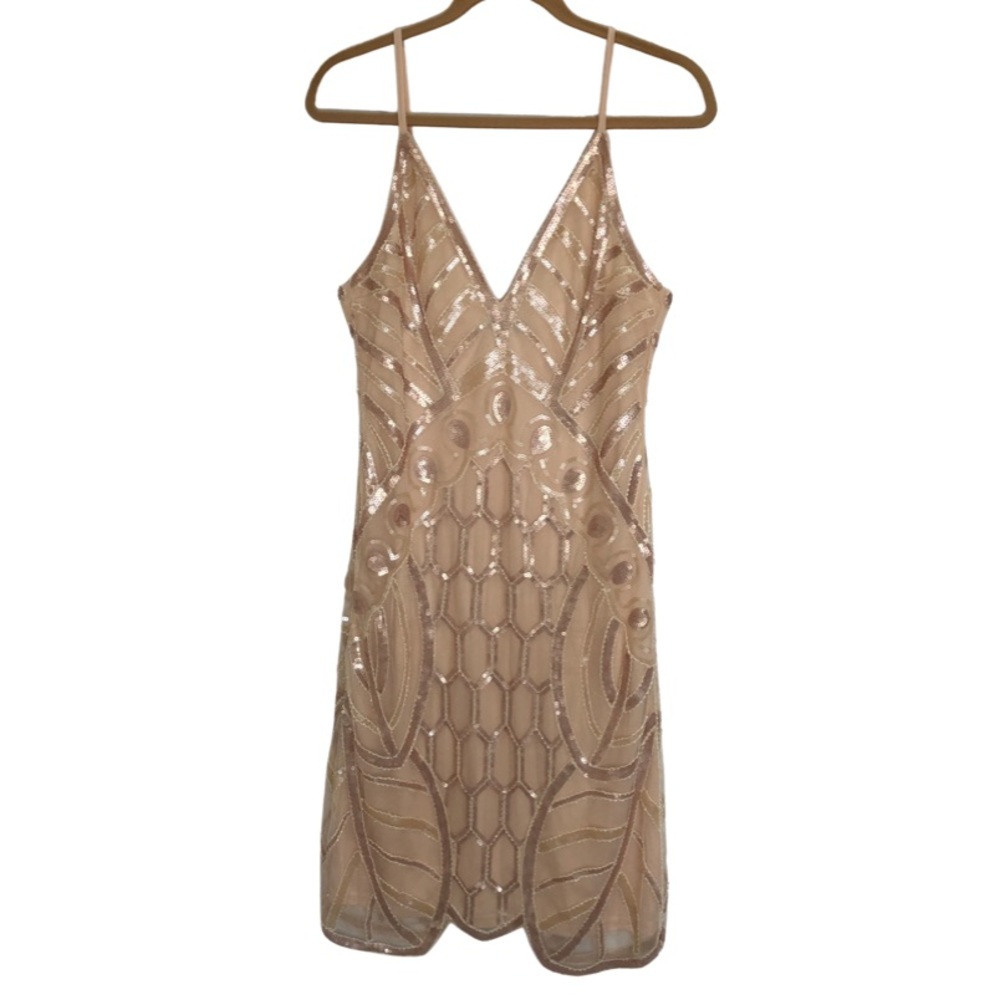 1920’s GREAT GATSBY FLAPPER SEQUIN SPAGHETTI TANK DRESS